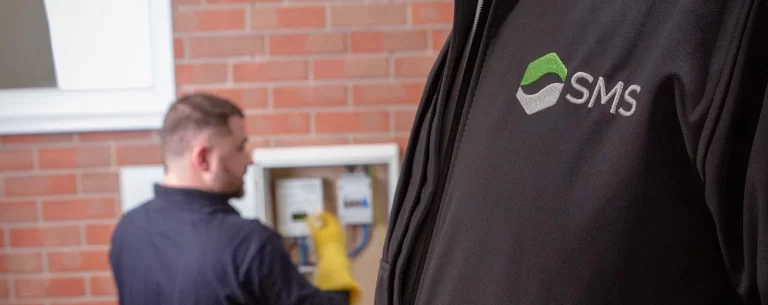 Meter installation in progress by SMS installer