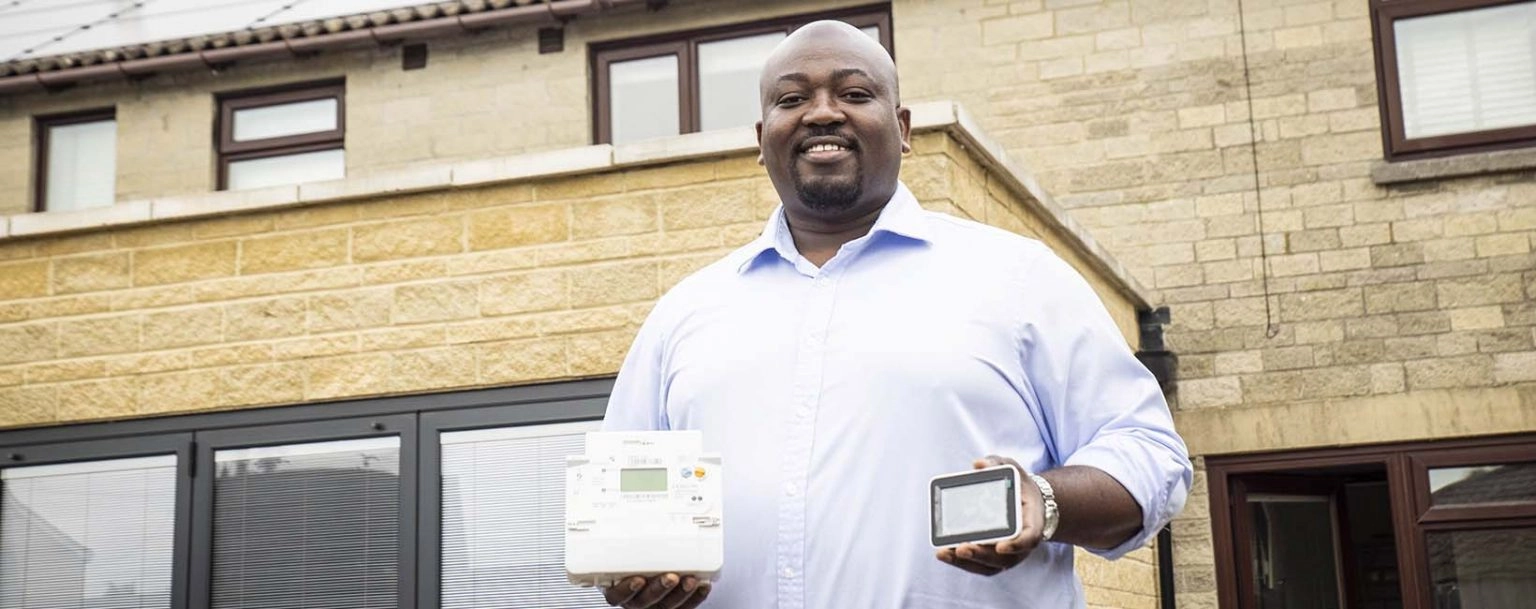 sms customer showing meter